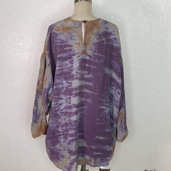 URU URU tie dye boho top M L - Picture 6 of 9